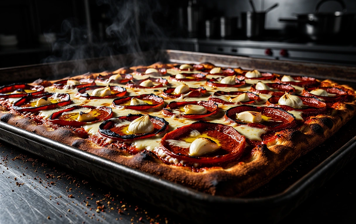 Garlic Pepperoni Slab